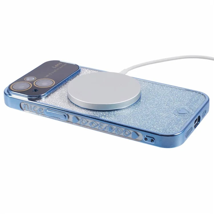 For iPhone 15 Plus Case Compatible with MagSafe Electroplating Slim TPU Phone Cover