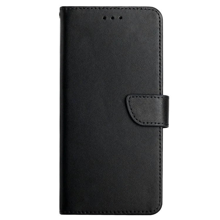 HT02 For OnePlus 12R 5G / Ace 3 5G Case Genuine Cow Leather Stand Wallet Cell Phone Cover
