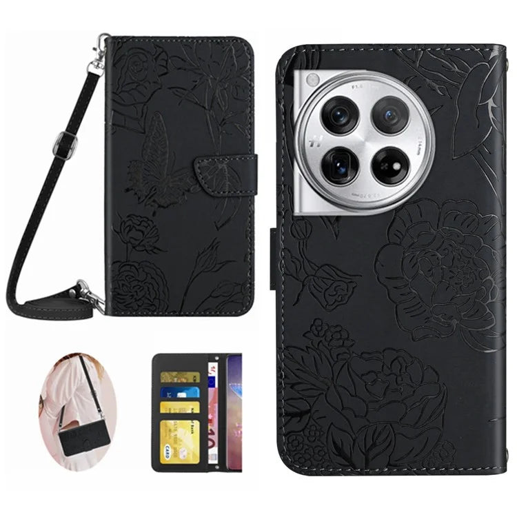 HT03 For OnePlus 12R 5G / Ace 3 5G Phone Case Shockproof Imprinted Leather Cover