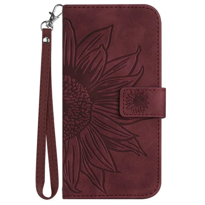 HT04 For OnePlus 12R 5G / Ace 3 5G Leather Phone Case with Wrist Strap