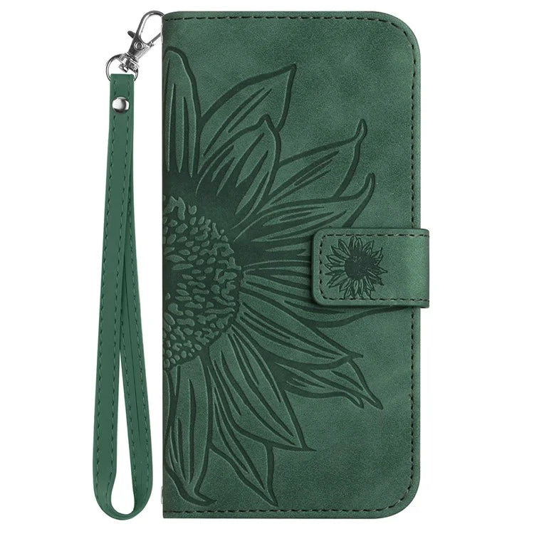 HT04 For OnePlus 12R 5G / Ace 3 5G Leather Phone Case with Wrist Strap