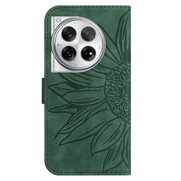 HT04 For OnePlus 12R 5G / Ace 3 5G Leather Phone Case with Wrist Strap