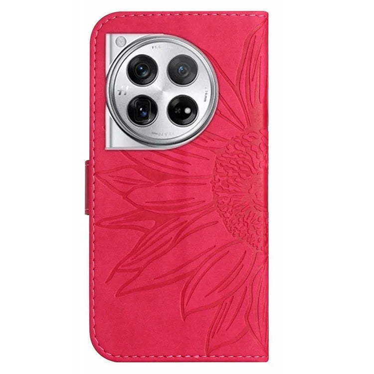 HT04 For OnePlus 12R 5G / Ace 3 5G Leather Phone Case with Wrist Strap