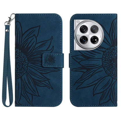 HT04 For OnePlus 12R 5G / Ace 3 5G Leather Phone Case with Wrist Strap