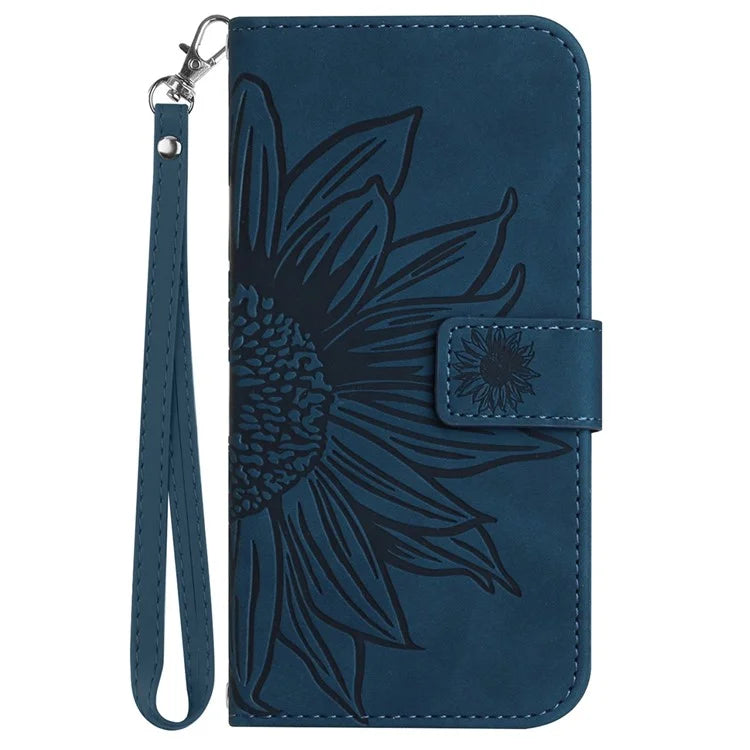 HT04 For OnePlus 12R 5G / Ace 3 5G Leather Phone Case with Wrist Strap