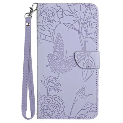 HT03 For OnePlus 12R 5G / Ace 3 5G Phone Case Imprinted Leather Cover with Hand Strap