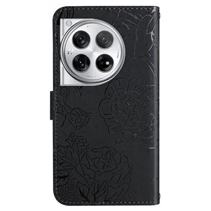HT03 For OnePlus 12R 5G / Ace 3 5G Phone Case Imprinted Leather Cover with Hand Strap