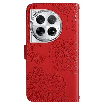HT03 For OnePlus 12R 5G / Ace 3 5G Phone Case Imprinted Leather Cover with Hand Strap