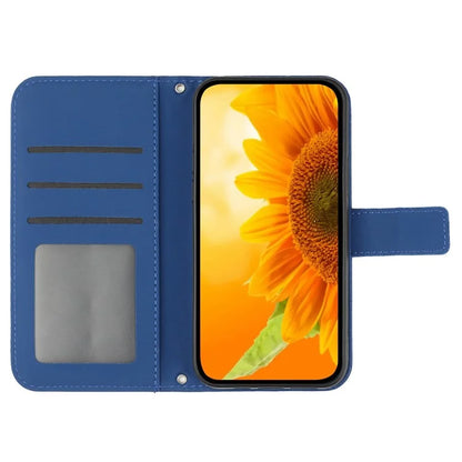 HT04 For OnePlus 12R 5G / Ace 3 5G Case Wallet Crossbody Sunflower Leather Phone Cover