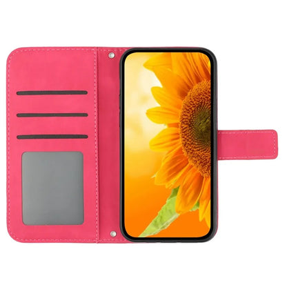 HT04 For OnePlus 12R 5G / Ace 3 5G Case Wallet Crossbody Sunflower Leather Phone Cover