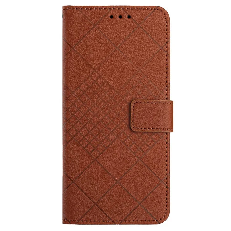 HT06 For OnePlus 12R 5G / Ace 3 5G Wallet Case Rhombus Pattern Leather Flip Cover