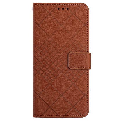 HT06 For OnePlus 12R 5G / Ace 3 5G Wallet Case Rhombus Pattern Leather Flip Cover