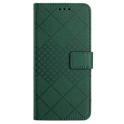 HT06 For OnePlus 12R 5G / Ace 3 5G Wallet Case Rhombus Pattern Leather Flip Cover