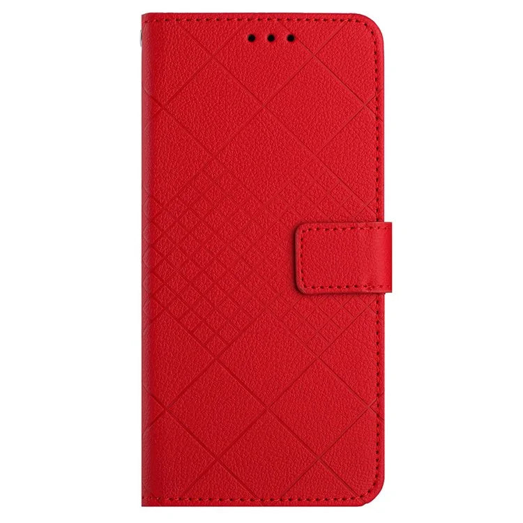 HT06 For OnePlus 12R 5G / Ace 3 5G Wallet Case Rhombus Pattern Leather Flip Cover