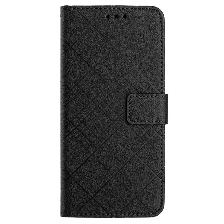 HT06 For OnePlus 12R 5G / Ace 3 5G Wallet Case Rhombus Pattern Leather Flip Cover
