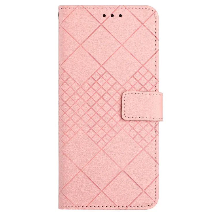 HT06 For OnePlus 12R 5G / Ace 3 5G Wallet Case Rhombus Pattern Leather Flip Cover