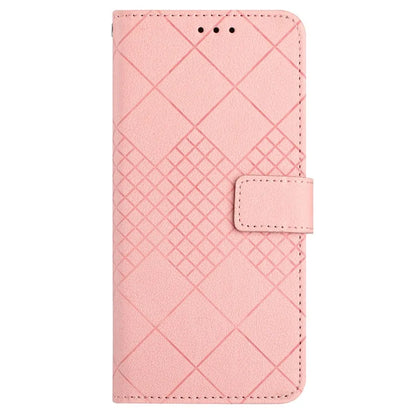 HT06 For OnePlus 12R 5G / Ace 3 5G Wallet Case Rhombus Pattern Leather Flip Cover