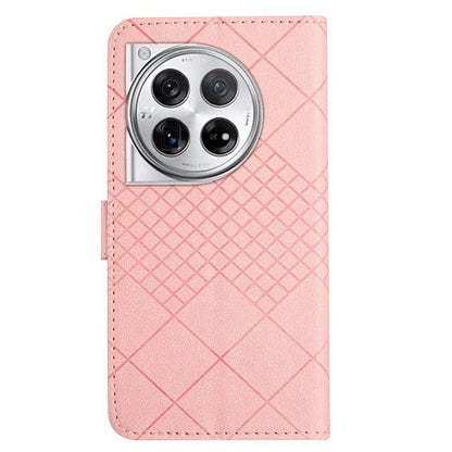HT06 For OnePlus 12R 5G / Ace 3 5G Wallet Case Rhombus Pattern Leather Flip Cover