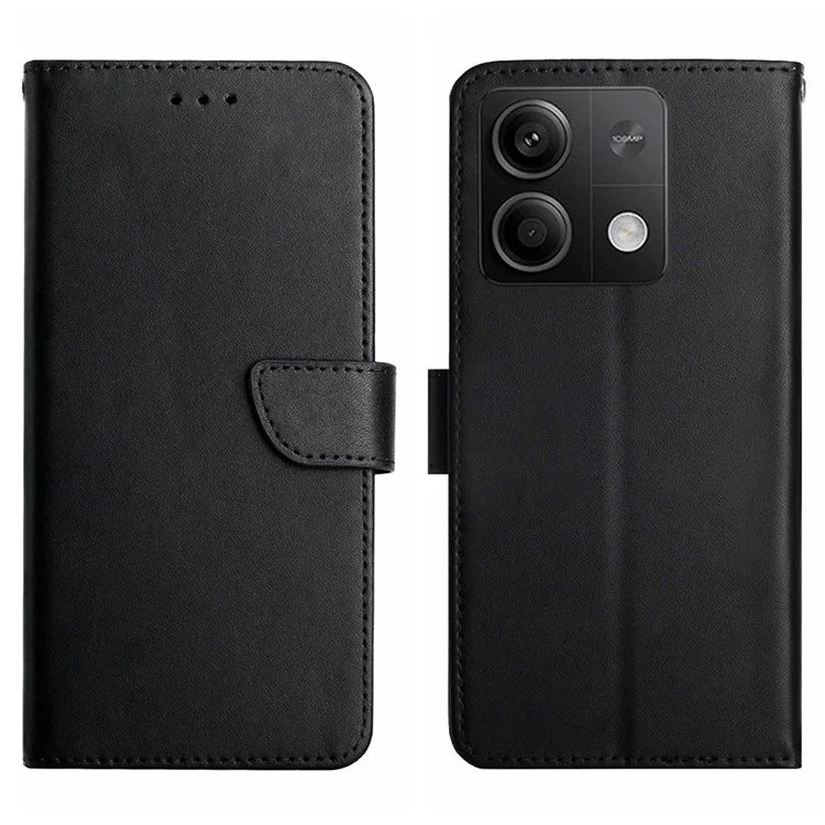 HT02 For Xiaomi Redmi Note 13 Pro 4G / Poco M6 Pro 4G Wallet Case Genuine Cow Leather Stand Cell Phone Cover