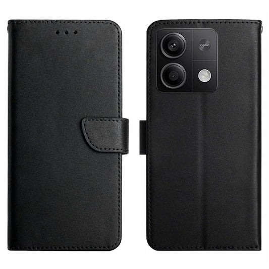 HT02 For Xiaomi Redmi Note 13 Pro 4G / Poco M6 Pro 4G Wallet Case Genuine Cow Leather Stand Cell Phone Cover