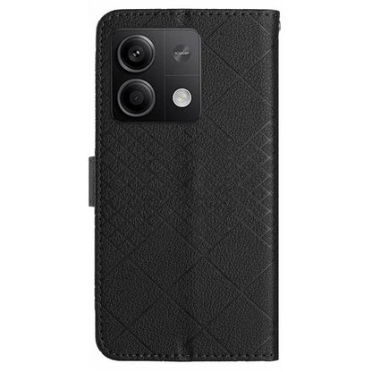 HT06 For Xiaomi Redmi Note 13 Pro 4G / Poco M6 Pro 4G Wallet Phone Case Rhombus Pattern Leather Flip Cover