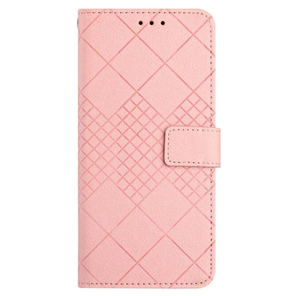 HT06 For Xiaomi Redmi Note 13 Pro 4G / Poco M6 Pro 4G Wallet Phone Case Rhombus Pattern Leather Flip Cover