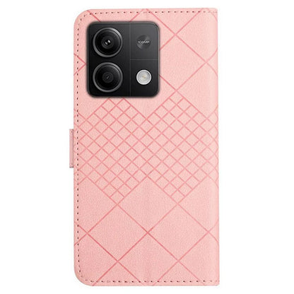 HT06 For Xiaomi Redmi Note 13 Pro 4G / Poco M6 Pro 4G Wallet Phone Case Rhombus Pattern Leather Flip Cover