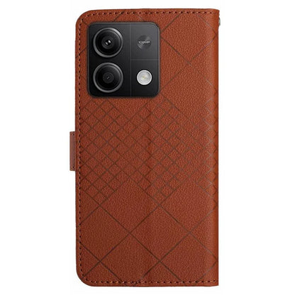 HT06 For Xiaomi Redmi Note 13 Pro 4G / Poco M6 Pro 4G Wallet Phone Case Rhombus Pattern Leather Flip Cover