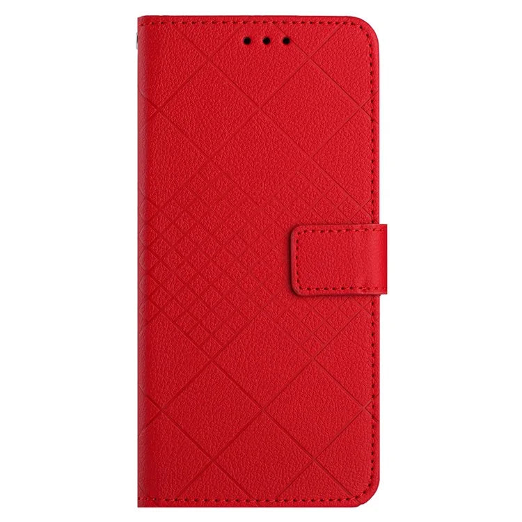 HT06 For Xiaomi Redmi Note 13 Pro 4G / Poco M6 Pro 4G Wallet Phone Case Rhombus Pattern Leather Flip Cover