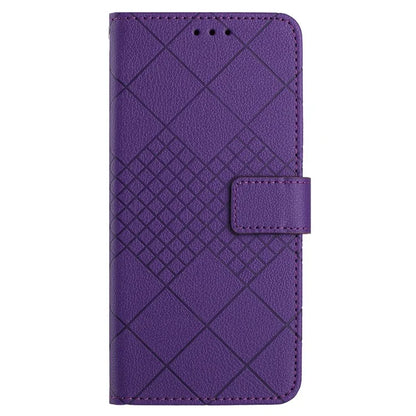 HT06 For Xiaomi Redmi Note 13 Pro 4G / Poco M6 Pro 4G Wallet Phone Case Rhombus Pattern Leather Flip Cover