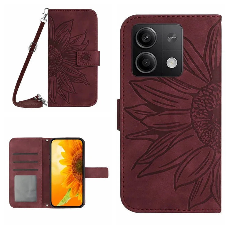 HT04 For Xiaomi Redmi Note 13 Pro 4G / Poco M6 Pro 4G Leather Wallet Case Crossbody Phone Cover