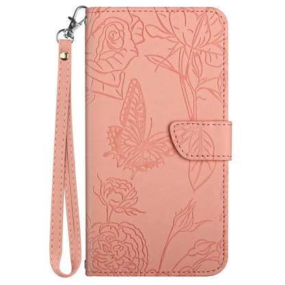 HT03 For Xiaomi Redmi Note 13 Pro 4G / Poco M6 Pro 4G Case Imprinted Leather Phone Cover with Hand Strap