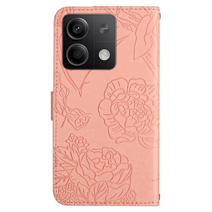 HT03 For Xiaomi Redmi Note 13 Pro 4G / Poco M6 Pro 4G Case Imprinted Leather Phone Cover with Hand Strap