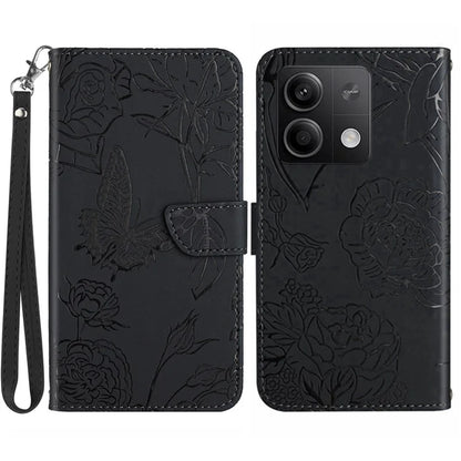 HT03 For Xiaomi Redmi Note 13 Pro 4G / Poco M6 Pro 4G Case Imprinted Leather Phone Cover with Hand Strap