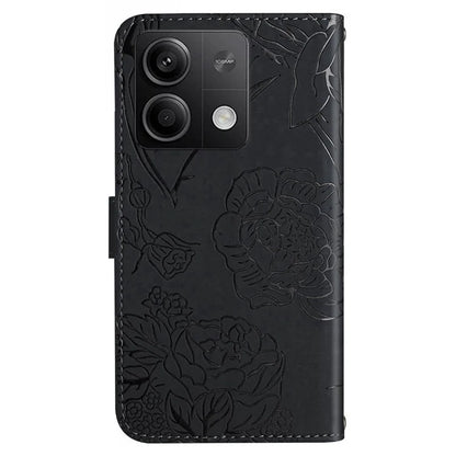 HT03 For Xiaomi Redmi Note 13 Pro 4G / Poco M6 Pro 4G Case Imprinted Leather Phone Cover with Hand Strap