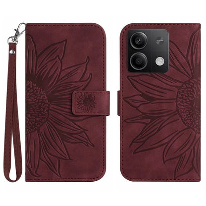 HT04 For Xiaomi Redmi Note 13 Pro 4G / Poco M6 Pro 4G Case Leather Phone Cover with Wrist Strap