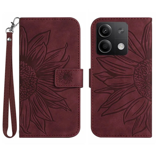 HT04 For Xiaomi Redmi Note 13 Pro 4G / Poco M6 Pro 4G Case Leather Phone Cover with Wrist Strap