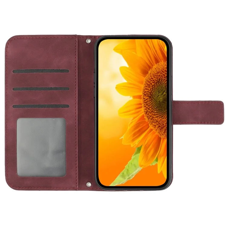 HT04 For Xiaomi Redmi Note 13 Pro 4G / Poco M6 Pro 4G Case Leather Phone Cover with Wrist Strap