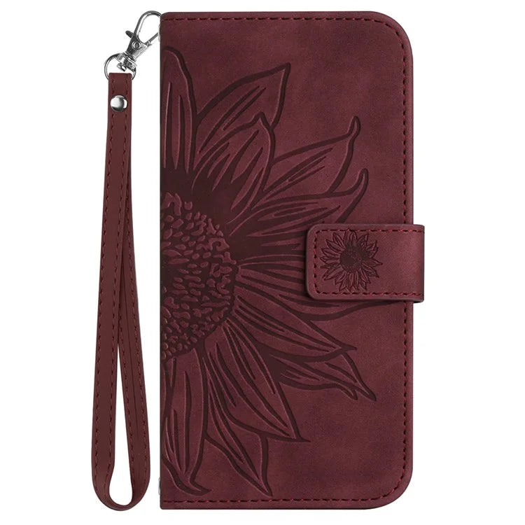 HT04 For Xiaomi Redmi Note 13 Pro 4G / Poco M6 Pro 4G Case Leather Phone Cover with Wrist Strap