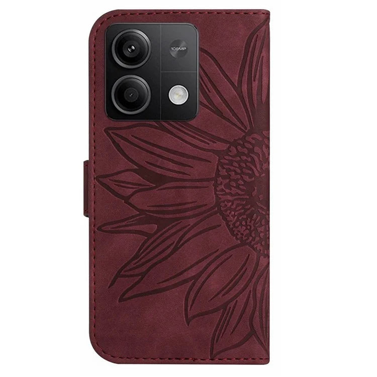 HT04 For Xiaomi Redmi Note 13 Pro 4G / Poco M6 Pro 4G Case Leather Phone Cover with Wrist Strap