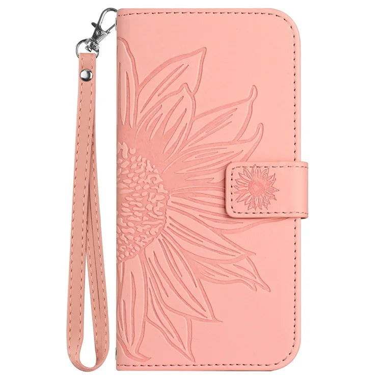 HT04 For Xiaomi Redmi Note 13 Pro 4G / Poco M6 Pro 4G Case Leather Phone Cover with Wrist Strap