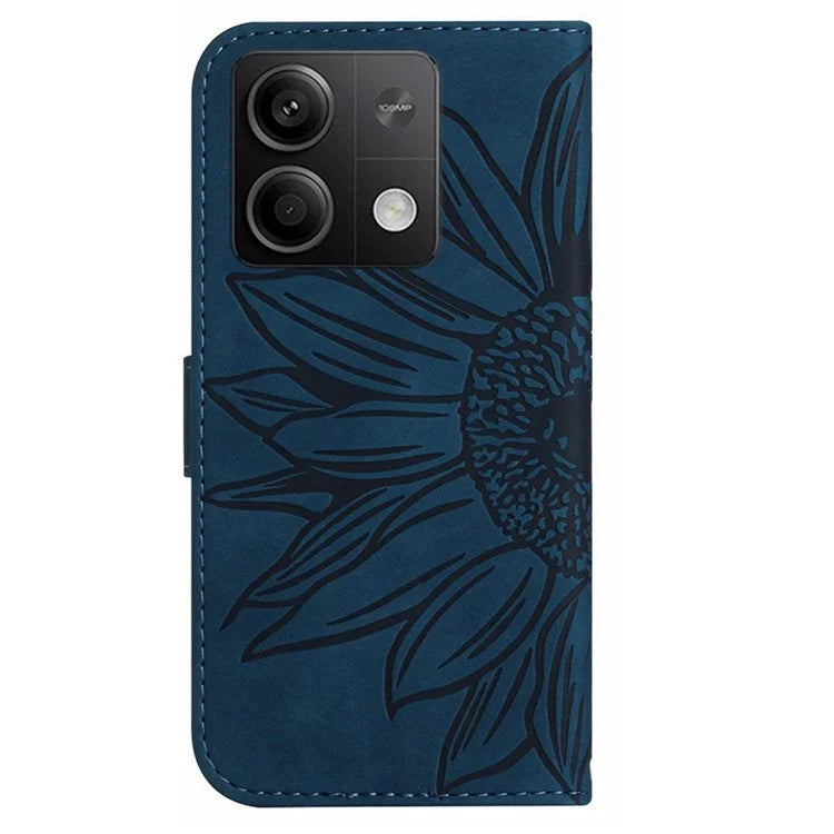 HT04 For Xiaomi Redmi Note 13 Pro 4G / Poco M6 Pro 4G Case Leather Phone Cover with Wrist Strap