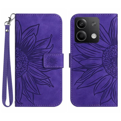 HT04 For Xiaomi Redmi Note 13 Pro 4G / Poco M6 Pro 4G Case Leather Phone Cover with Wrist Strap