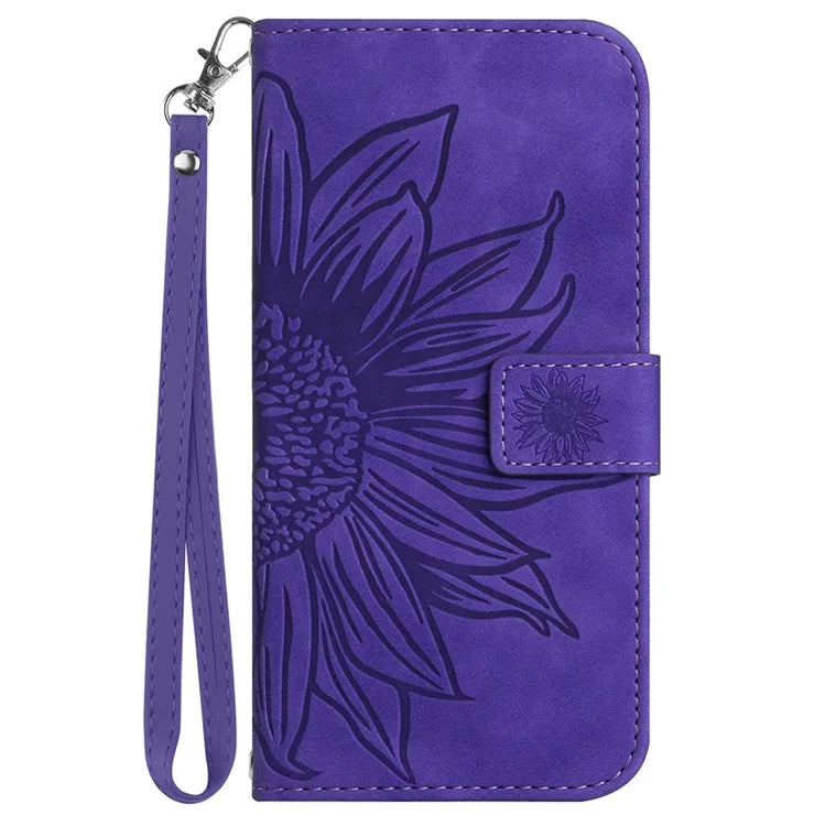 HT04 For Xiaomi Redmi Note 13 Pro 4G / Poco M6 Pro 4G Case Leather Phone Cover with Wrist Strap