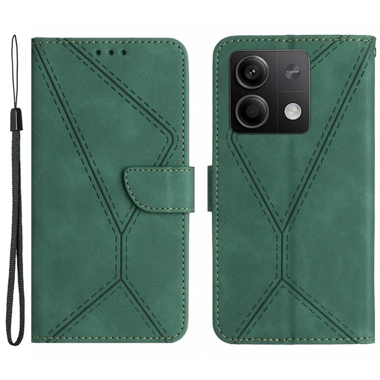 HT05 For Xiaomi Redmi Note 13 Pro 4G / Poco M6 Pro 4G Wallet Case Anti-Drop PU Leather Phone Cover