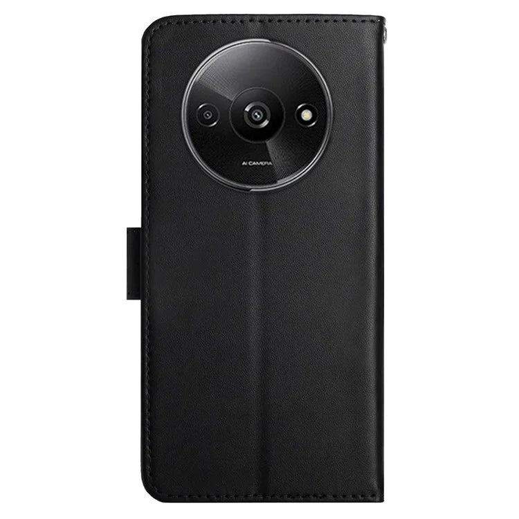 HT02 For Xiaomi Redmi A3 Case Genuine Cow Leather Wallet Phone Cover