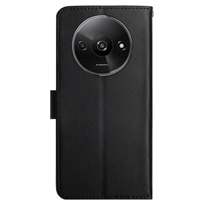 HT02 For Xiaomi Redmi A3 Case Genuine Cow Leather Wallet Phone Cover