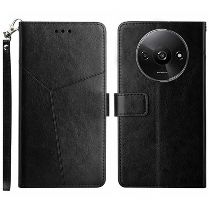 HT01 For Xiaomi Redmi A3 Wallet Phone Case Imprinted PU Leather Phone Cover with Strap
