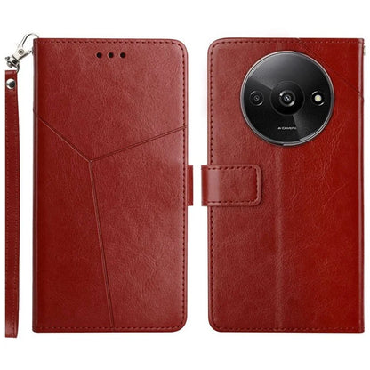 HT01 For Xiaomi Redmi A3 Wallet Phone Case Imprinted PU Leather Phone Cover with Strap