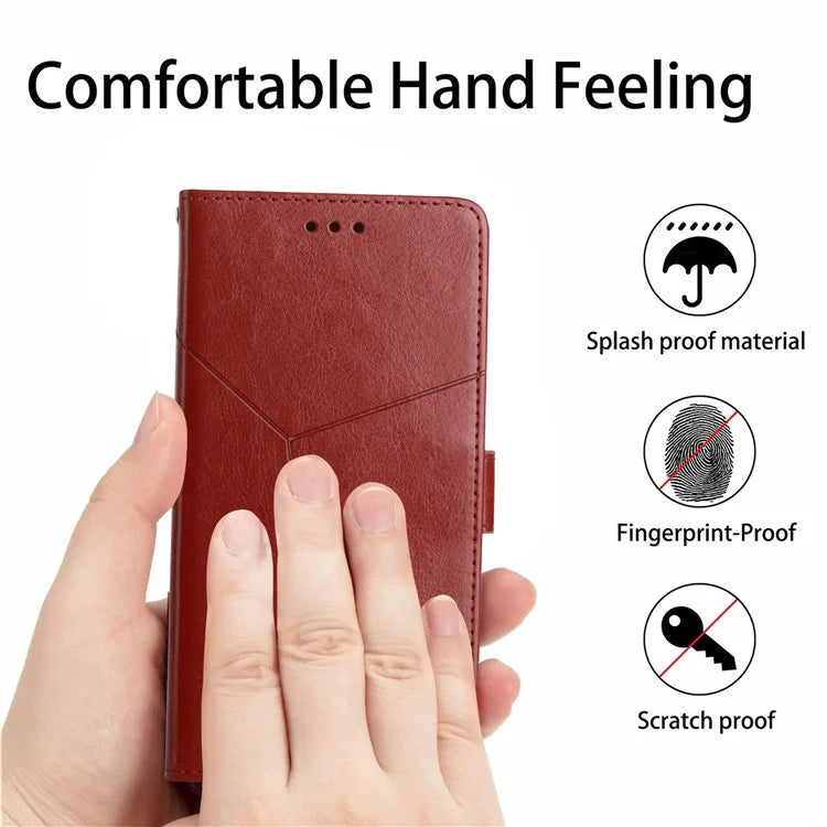 HT01 For Xiaomi Redmi A3 Wallet Phone Case Imprinted PU Leather Phone Cover with Strap
